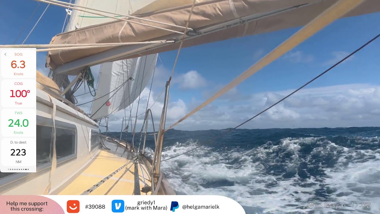 24/7 LIVE - Mara and Gabi Sailing Across the Atlantic Ocean