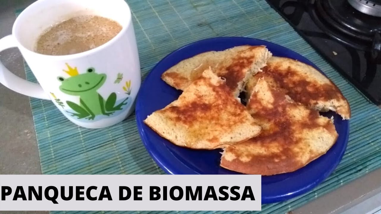 Panqueca de biomassa de banana verde