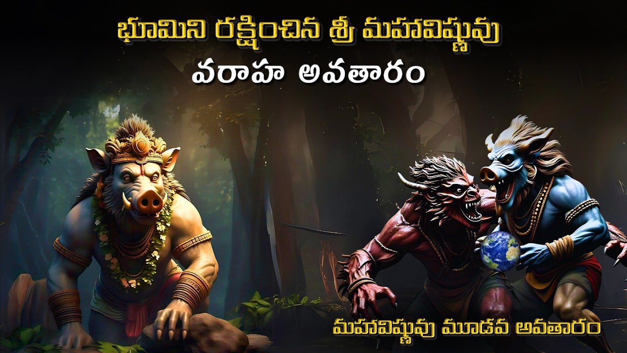 వరాహ అవతారం: భూమిని రక్షించిన శ్రీ మహావిష్ణువు | Varaha Avatar Story in Telugu