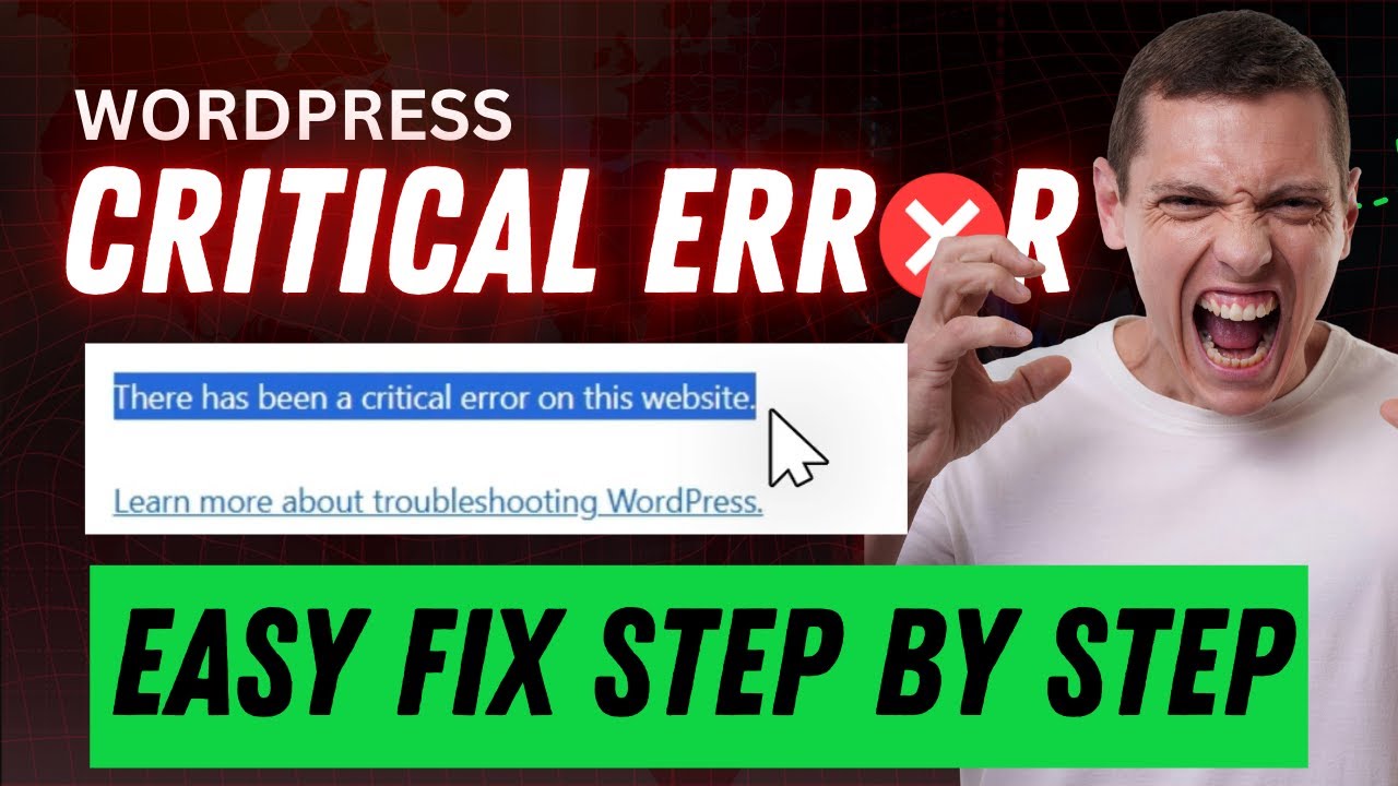 How to Fix “There Has Been a Critical Error on Your Website” in WordPress (FAST & Easy Beginner Fix)
