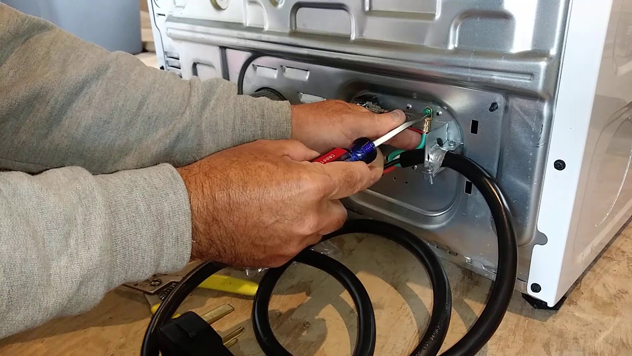 I show and explain wiring a 4 prong 220/240 volt 30 amp dryer cord to the dryer