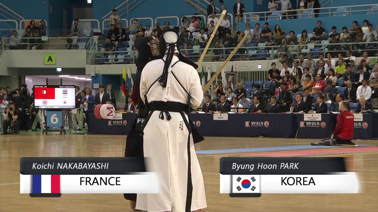 17th World Kendo Championships 2ch K.NAKABAYASHI(FRA) vs B.PARK(KOR)