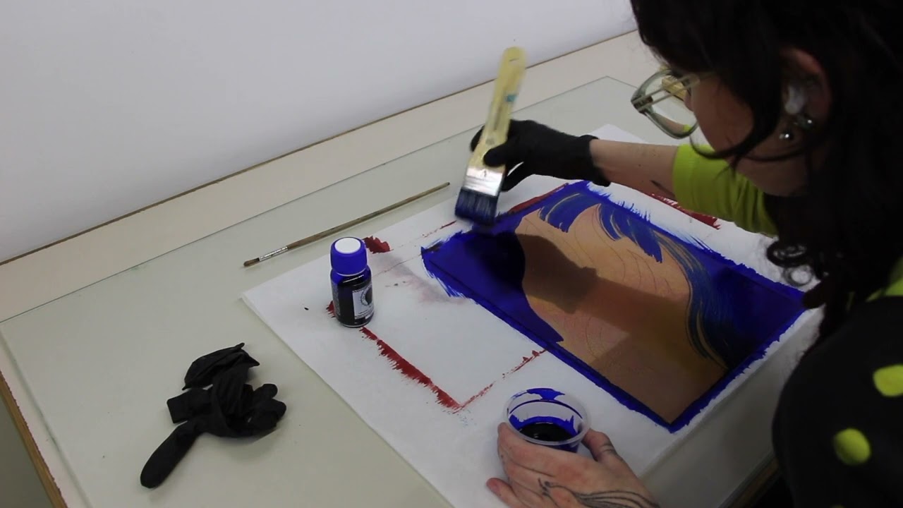 Proceso Gravado Calcográfico sobre cobre (aguafuerte y aguatinta)