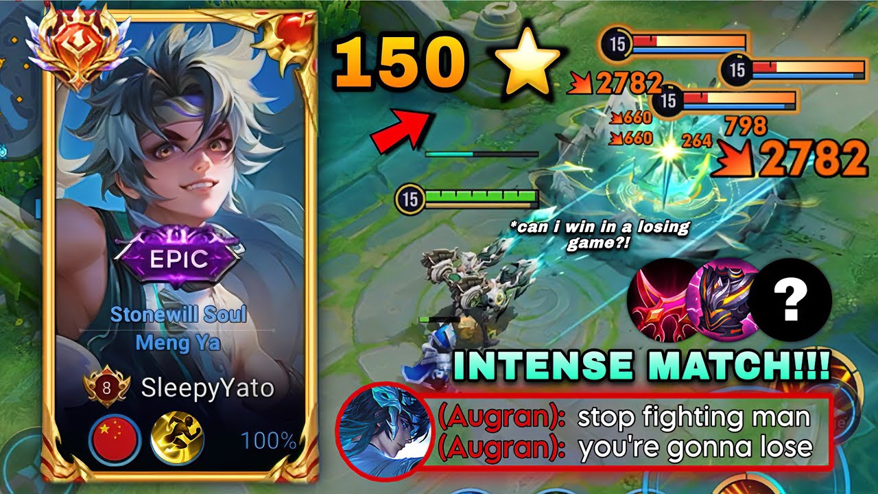 HOW TO WIN A LOSING GAME USING MENG YA IN HIGH RANK 150 ⭐️ GRANDMASTER! | MENGYA BUILD & ARCANA