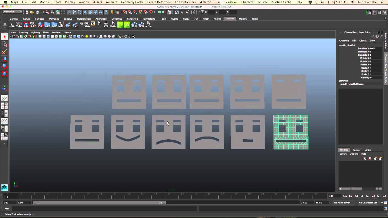 Creating and Animating Facial Blendshapes