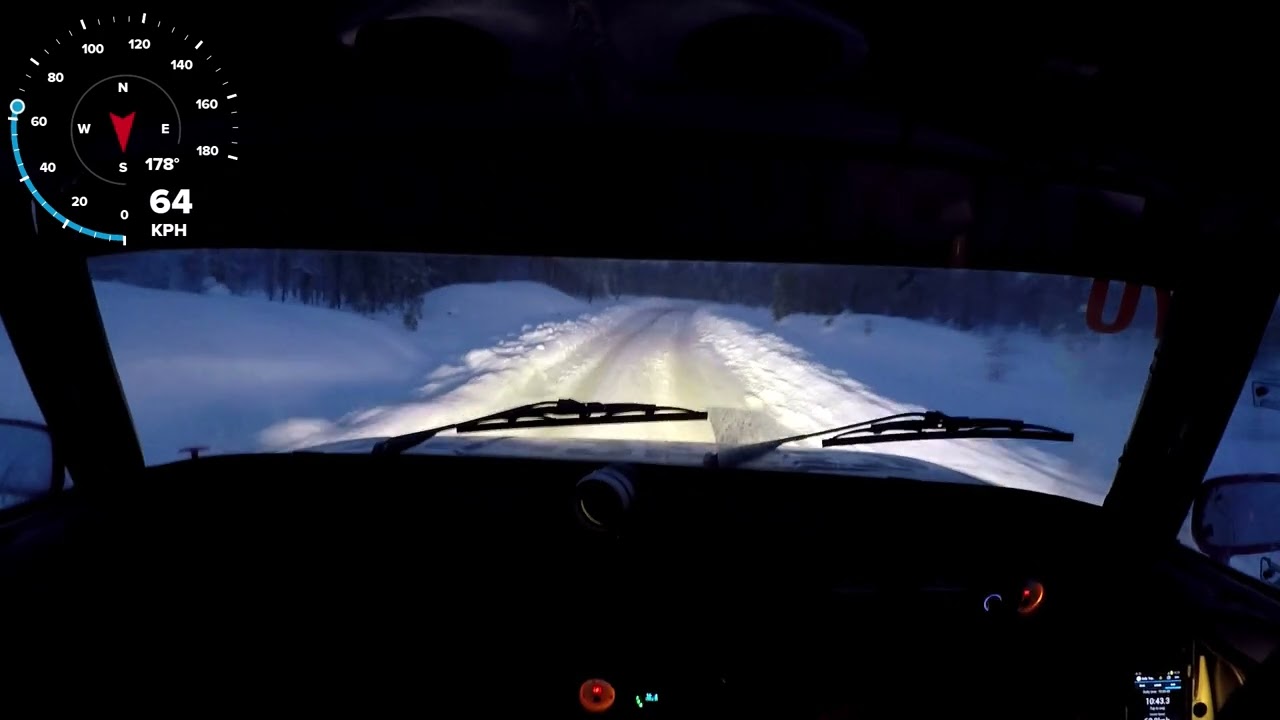 Huollon ja pikakorjausten jälkeen alkoi selviytymistaistelu maaliin. Arctic Lapland Ralli 2023 EK9