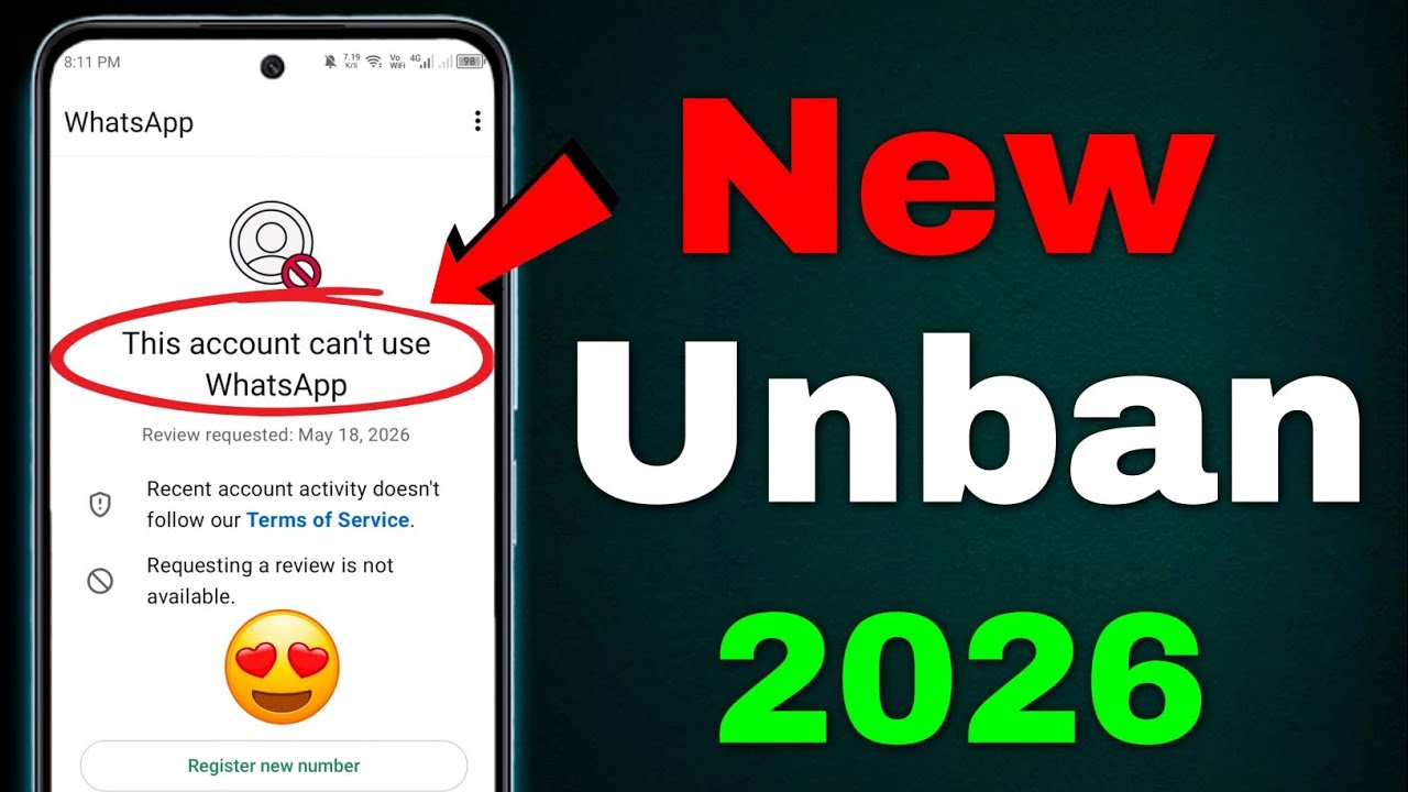 Whatsapp Ban Problem New 2026 ✅ || This account can't use Whatsapp New 2026