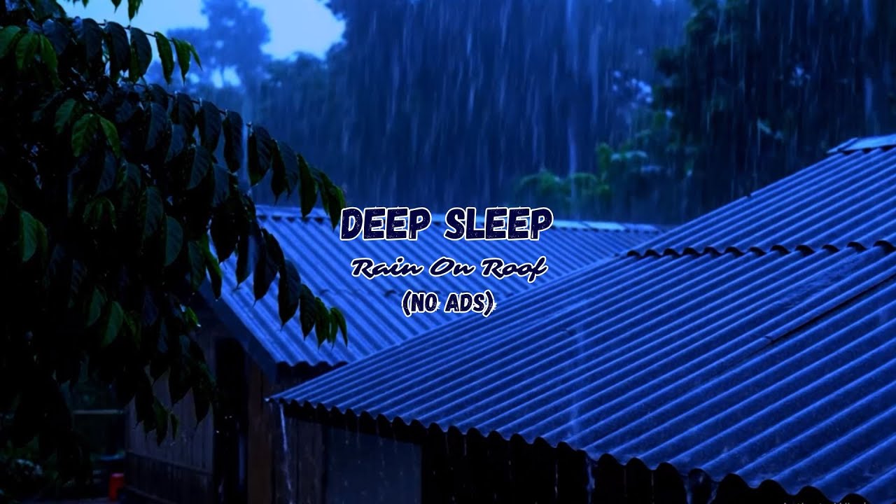 Soothing Heavy Rain on Roof 🌧️ Sleep Instantly (No Ads)