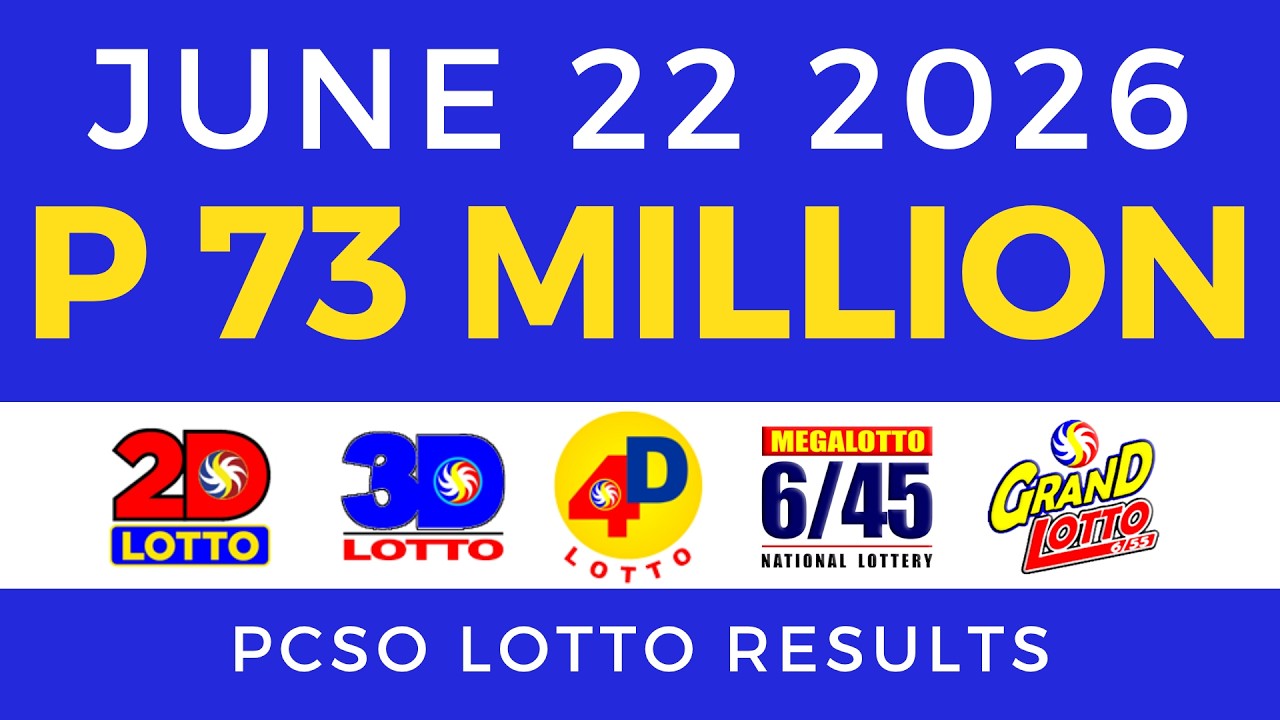 Lotto Result Today 9PM June 22 2026 PCSO