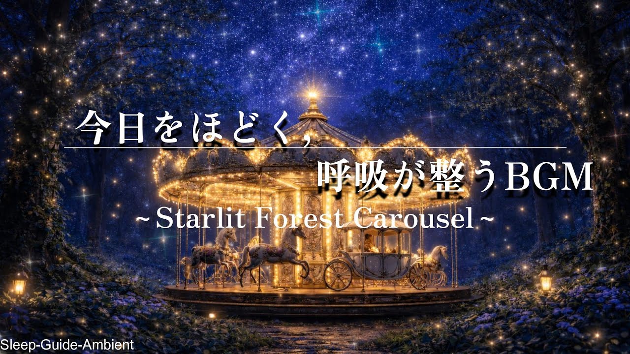 【今日をほどく/呼吸が整うBGM】夜空に溶ける、ひみつの回転木馬/癒しの音楽/ヒーリングミュージック/自律神経を整える/睡眠・作業用BGM