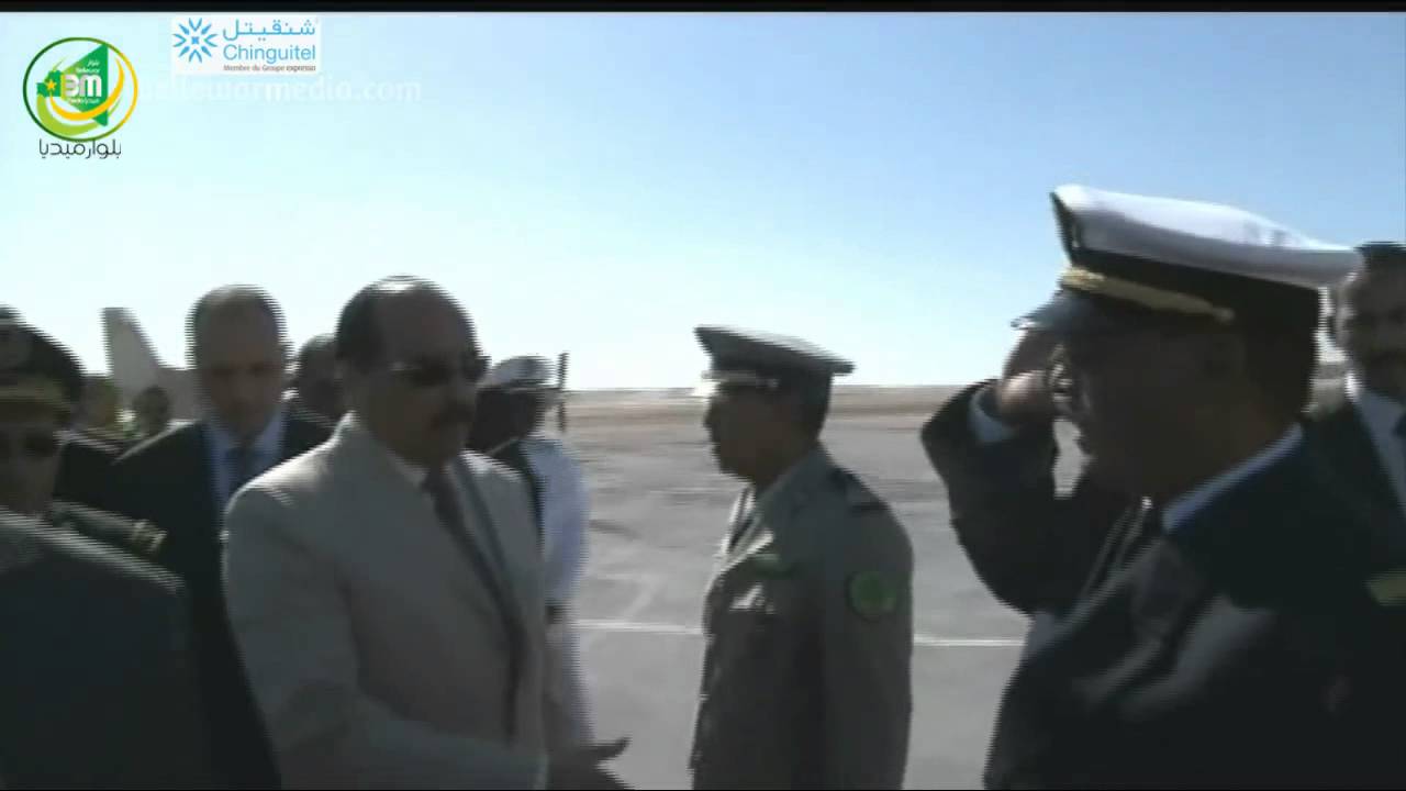 رئيس الجمهورية يصل الى مدينة انواذيبو 07/04/2014 |الموريتانية