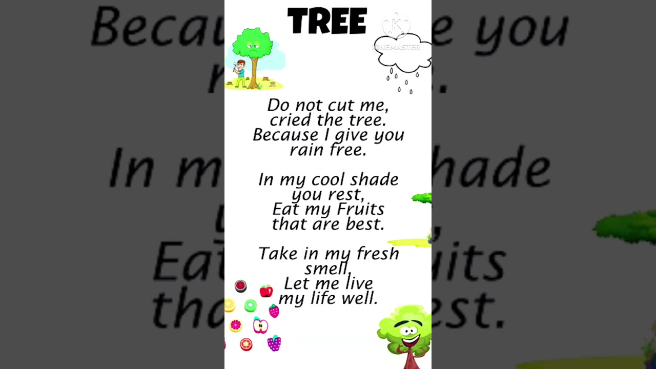 Do Not Cut Tree | Englishrhyme #rhyme #poem #shorts