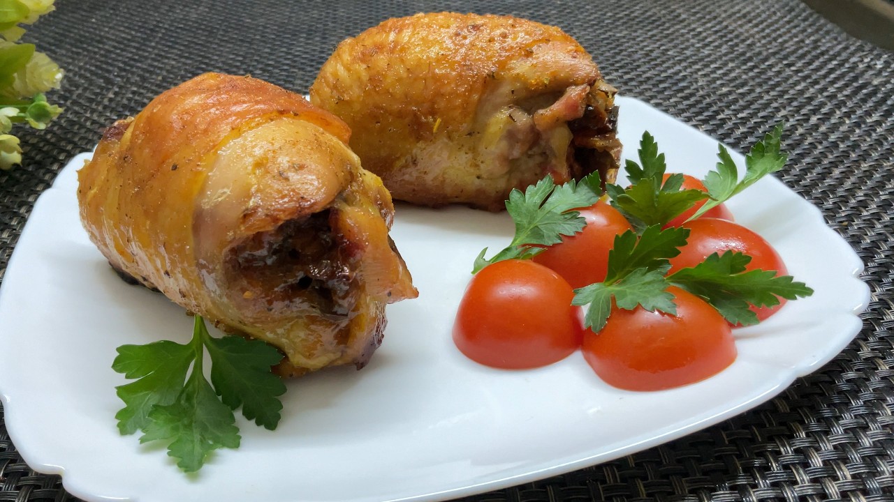 Куриные рулетики с грибной начинкой. Chicken rolls with mushroom filling.