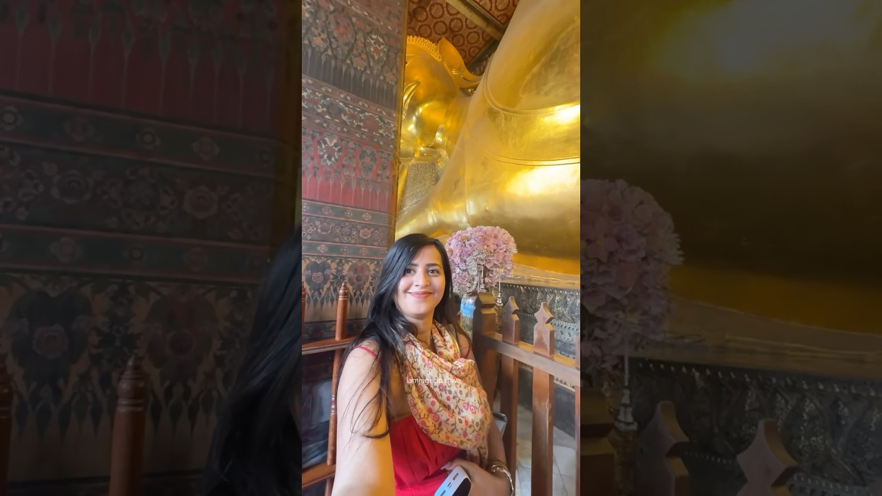 I saw the biggest gold Buddha in Thailand😮 #thailand #thailandtemple #jagritipahwa #buddha #vlog g