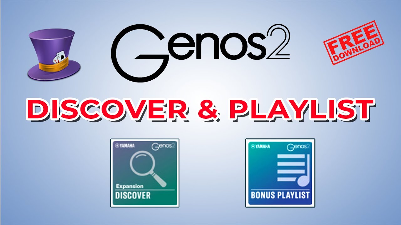 Free Discover Expansion Pack & Bonus Playlist for Genos2, over 1 600 songs organized into Playlists