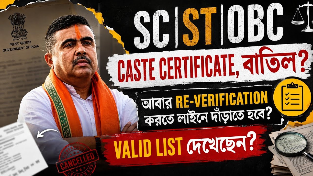 SC/ST/OBC Caste Certificate বাতিল? 😱 আবার Re-Verification করতে হবে? Valid List না দেখলে বিপদ!