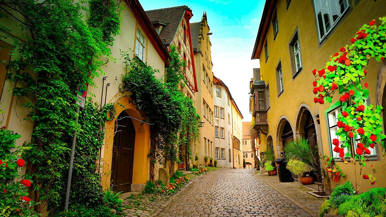 Rothenburg ob der Tauber, Germany 🇩🇪 Walking tour 4K 60fps | Germany's Fairytale Town ,