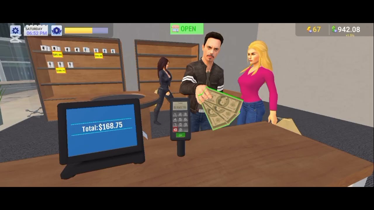 Buy a new section increase area electronics store gameplay