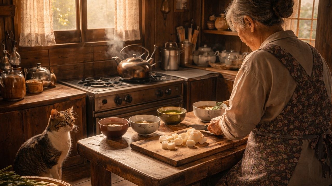 昭和の祖母の台所｜何も起こらない静かな一日｜懐かしい日本の暮らし｜4K