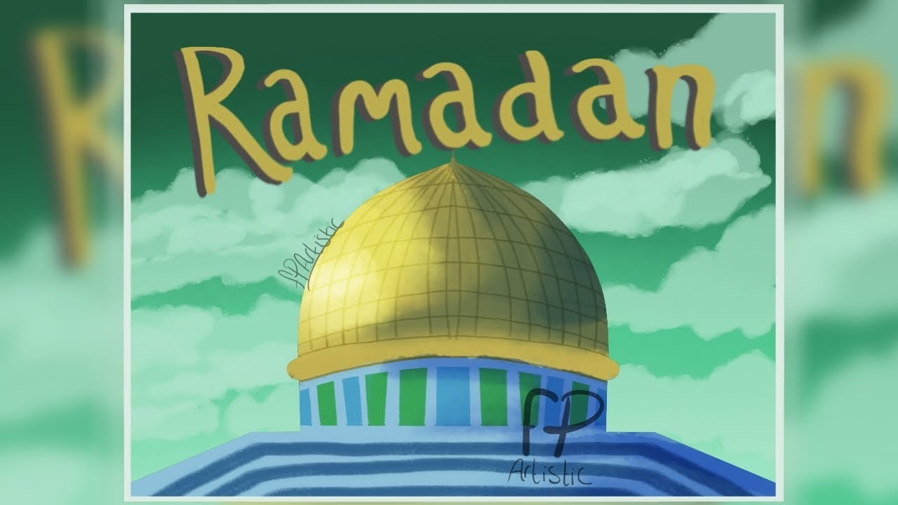 Ramadan and Dome of The Rock digital art.