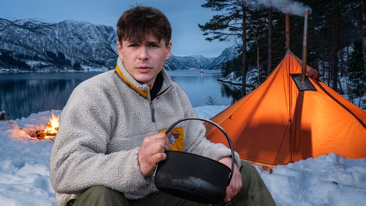 Hot Tent am Fjord - Fangen und Kochen