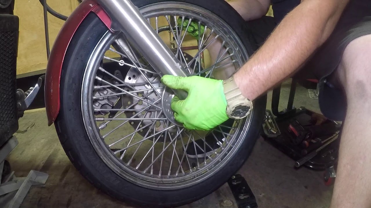 2003 Honda Shadow - How to remove front and rear wheels. DIY