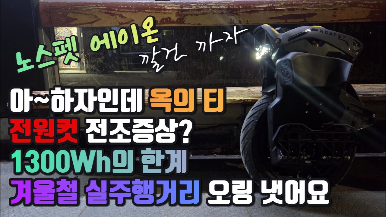 노스펫 에이온AEON 옥의 티  전원컷 당하기 싫으면 꼭 보세요 (1300Wh 실주행 테스트) ep.32