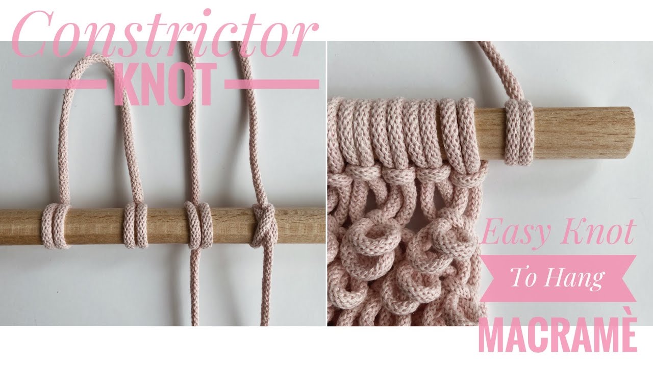 How to Hang Macramè/Constrictor Knot/Jak zawiesić makramę/Mocowanie pojedynczego sznurka