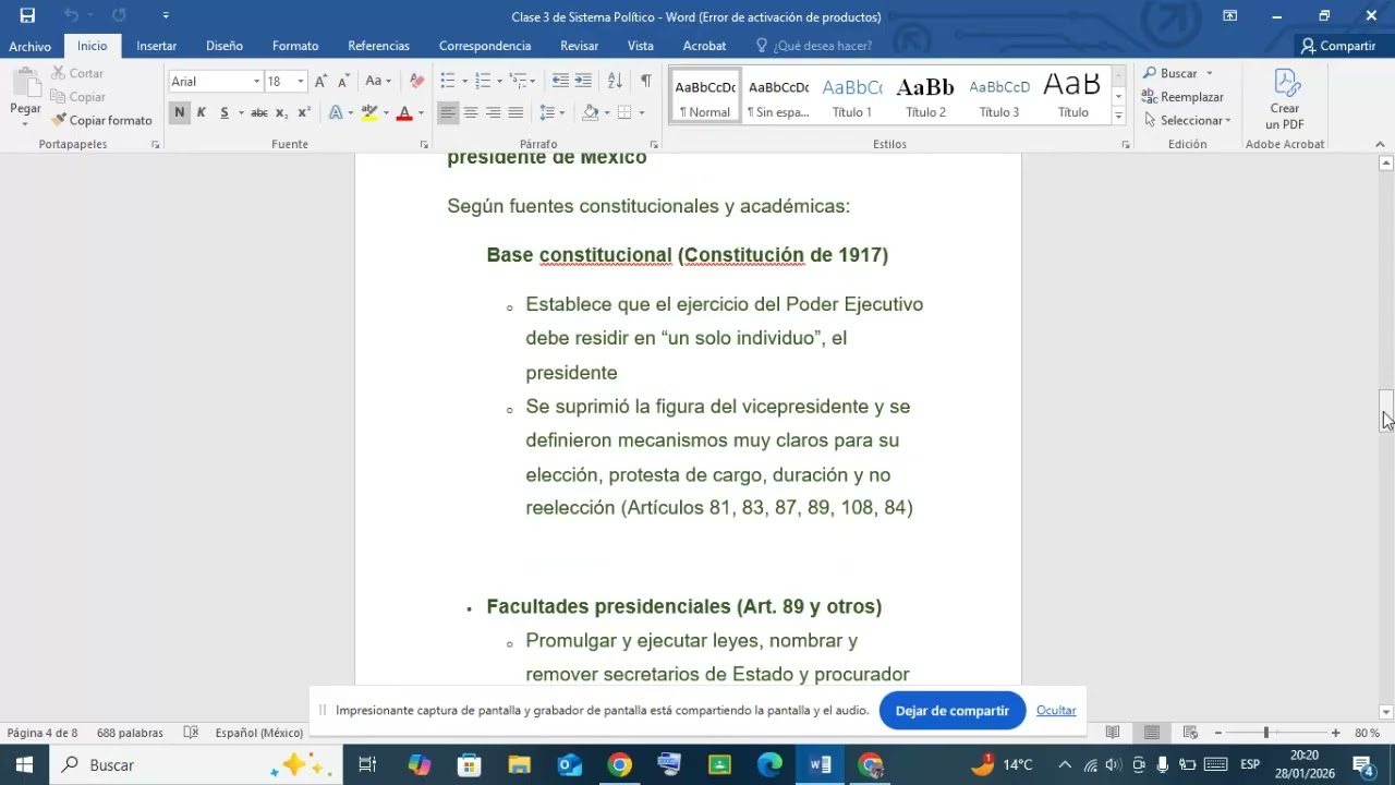 Clase de Sistema Político 3
