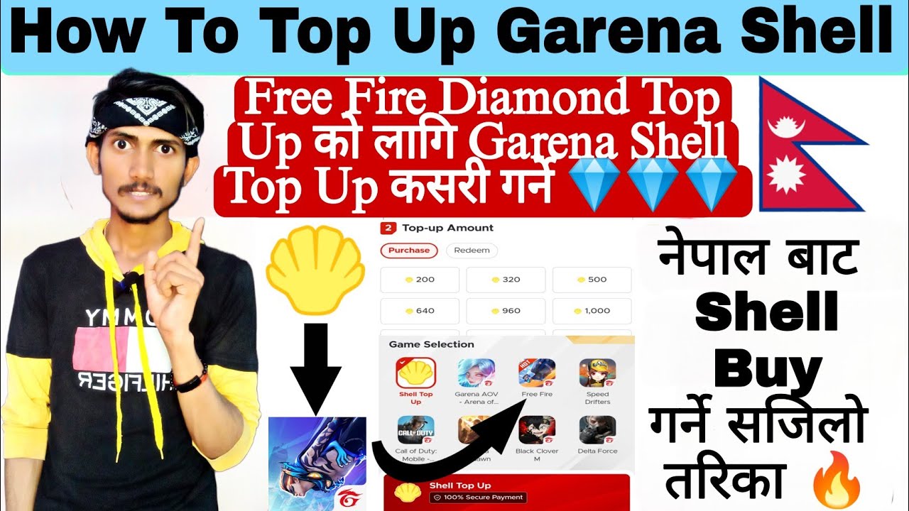 How To Buy Garena Shell in Nepal | Free Fire Diamond Top Up 💎