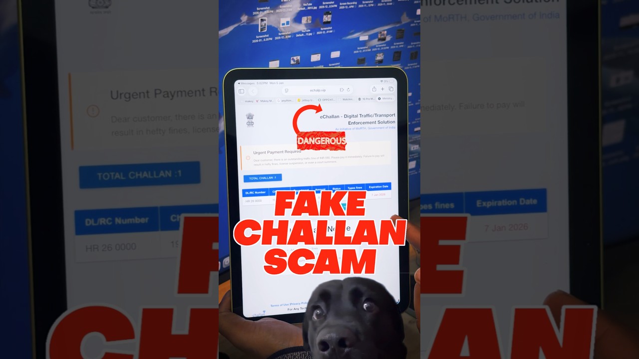 Fake Government e Challan SCAM - Very Dangerous #shorts