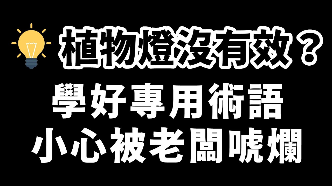 植物燈推薦2024!!學好專用術語不怕被老闆唬爛！ #植物燈 #流明 #PPFD #瓦數