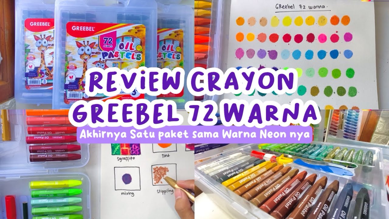 Unboxing dan Review Crayon Greebel 72 Warna. Suka banget sama warna Neon nya. #review #vlog57 #art