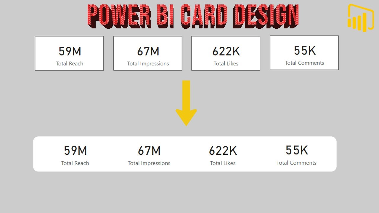 Power BI Card Visuals | Enhanced Dashboard Look | Round Edged Cards