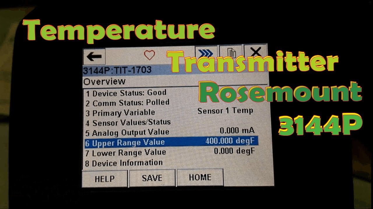 Cara Mensetting Range Temperature Transmitter Rosemount 3144P (Menu) | Manjaha.com