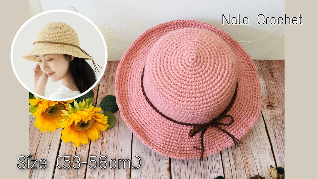 Easy crochet bucket hat(English subs)|Crochet hat for beginner |bucket hat|สอนถักหมวกโครเชต์