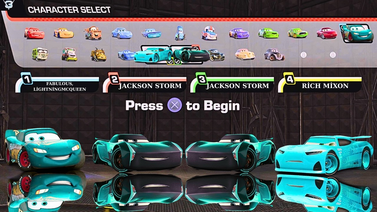 Cars 3: Driven to Win split screen 4 player #cars3 #disney