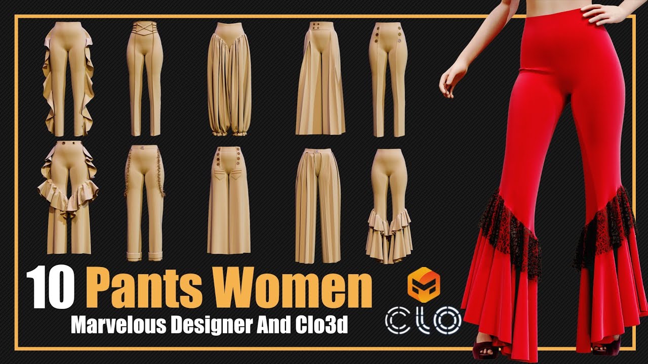 Do you want to know how to make women's pants?💃  | #Clo3d #marvelousdesigner #clo3ddesigner #fashion