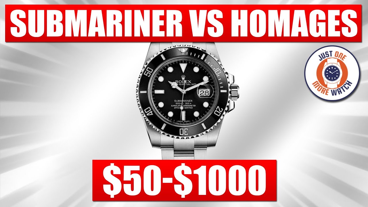 Rolex Submariner vs Homages $50 - $1000