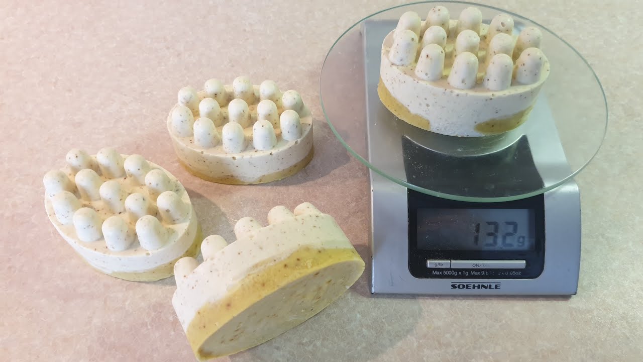 Мыло с нуля. Лимонное массажное со скрабом. Рецепт. Homemade soap from oil recipes. Lemon soap.