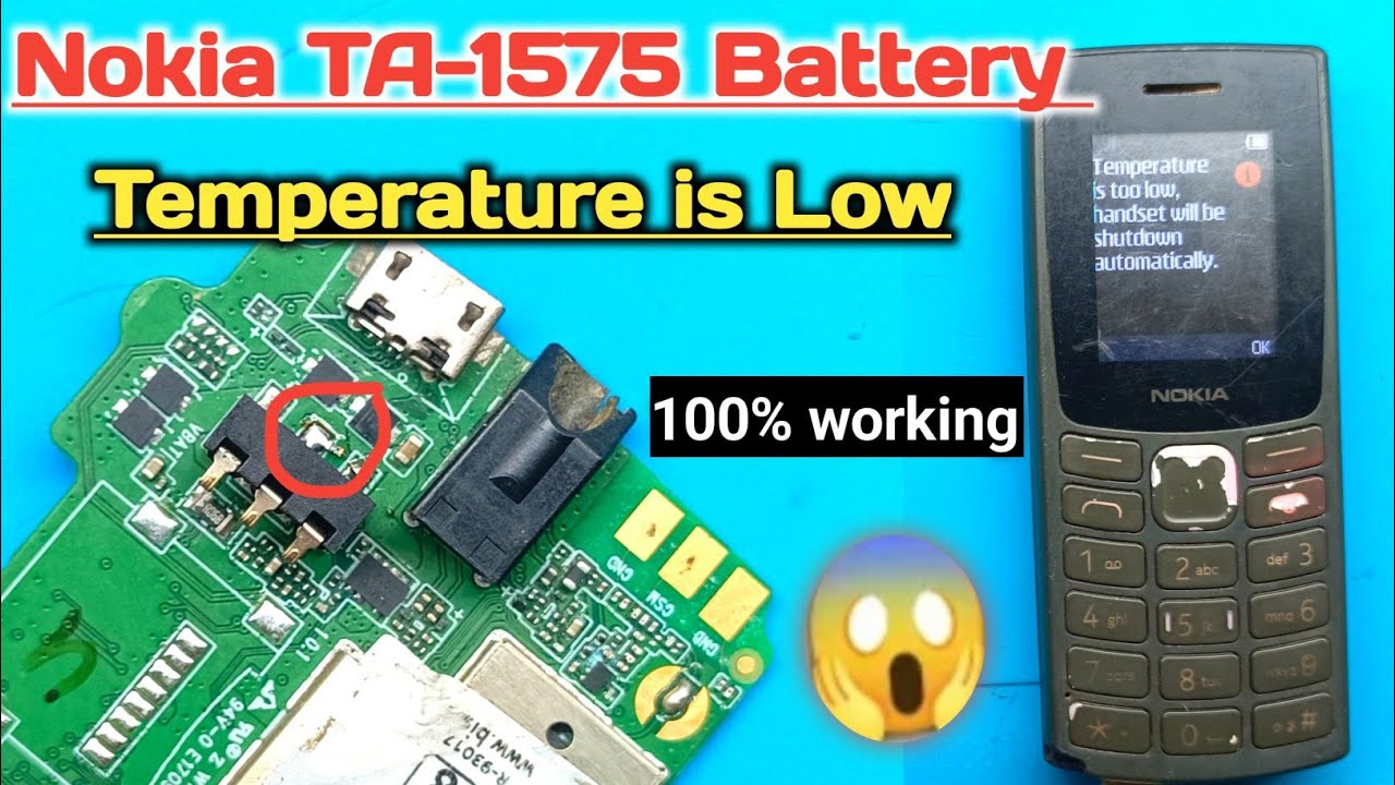 Nokia 105 new 2023 ta 1575 charging temperature too low 👉 100% solve 