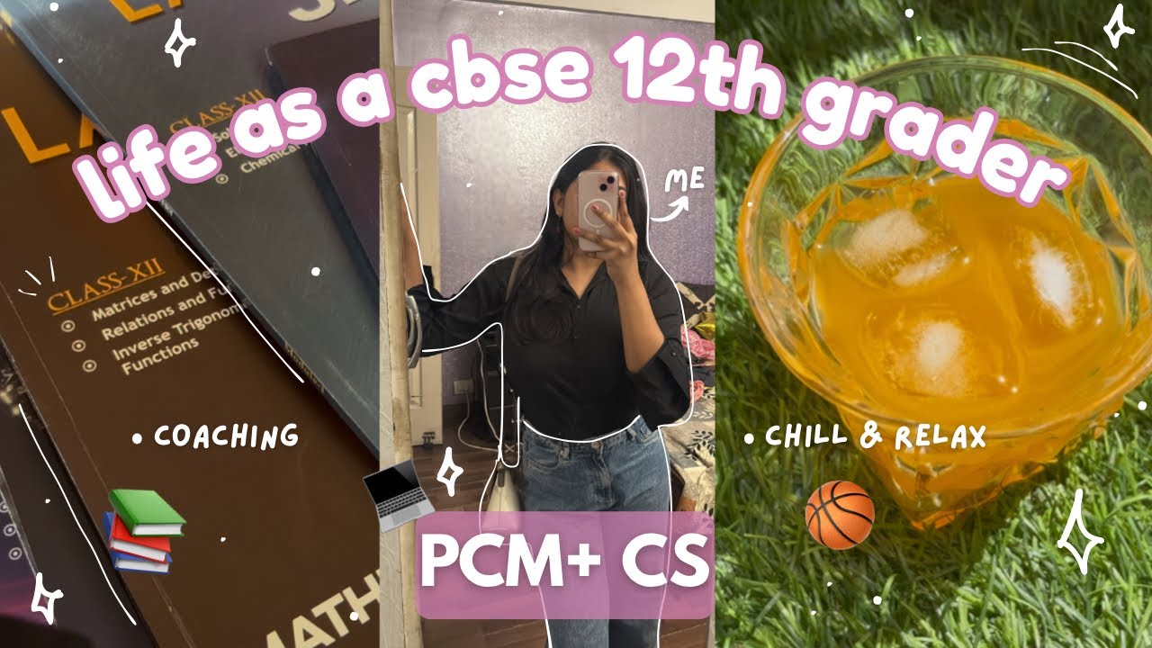 CBSE CLASS 12 vlog | PCM + CS | coaching 📚weekend routine, coding & more