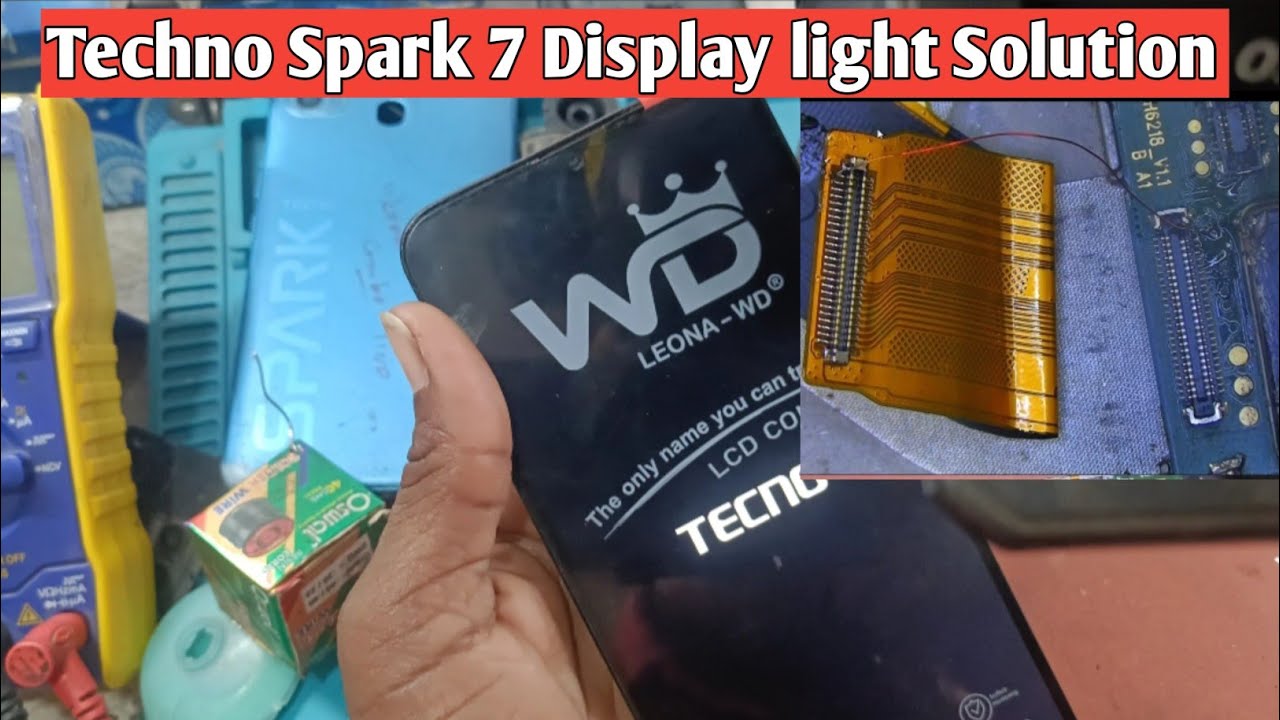 Techno spark 7 lcd light solution | techno spark 7 display light problem solution #gt961