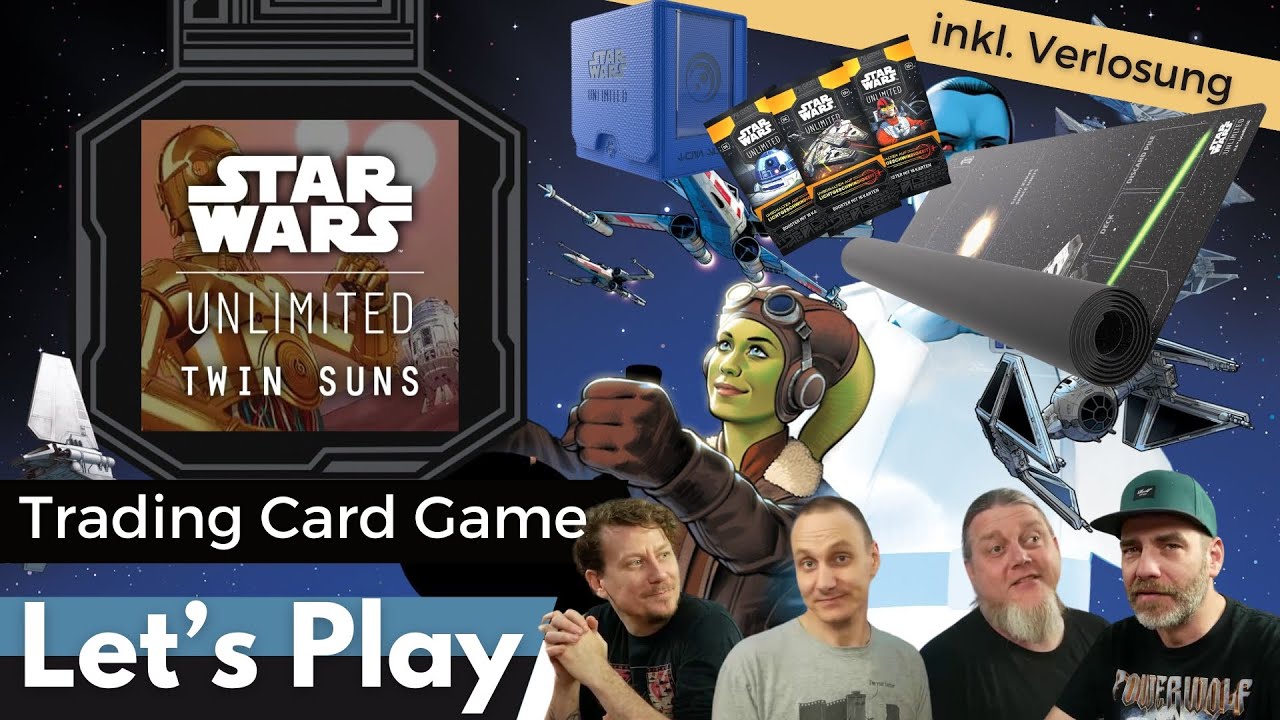 Star Wars Unlimited – Twin Suns –Asmodee – große Verlosung – mit Alex, Peat, Cron & Munzi