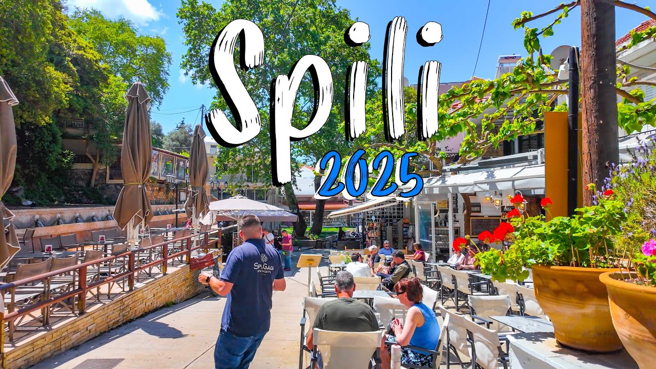 Spili Kreta, Crete, walking tour 4K, vlog, Greece travel guide 2025