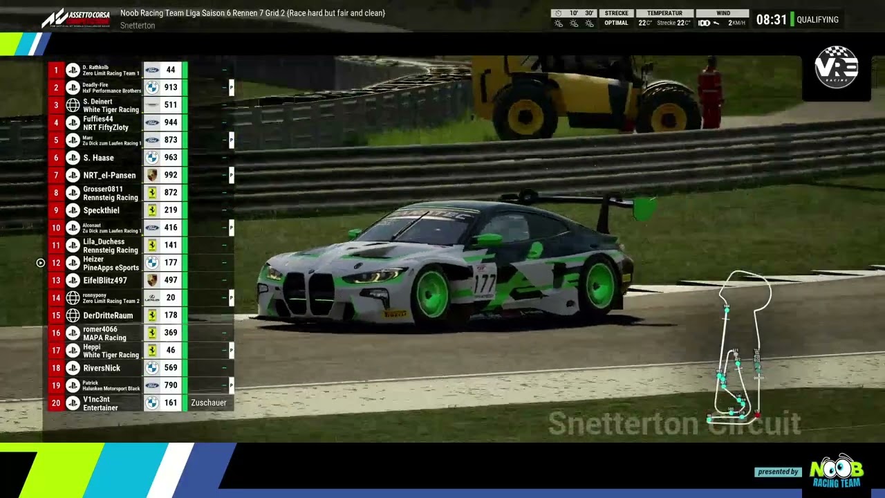 Noob Racing Team Liga // Saison 6 // Grid 2 // Renntag 7 // Snetterton Motor Racing Circuit