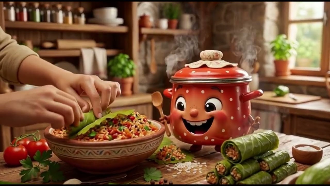 حلة المحشي الشطورة تعلمكم أسرار المحشي 🍲 | فيديو تعليمي للأطفال | #تعليم_الأطفال #الطبخ_للأطفال
