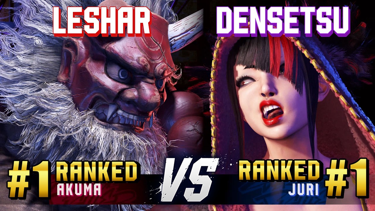 SF6 ▰ LESHAR (#1 Ranked Akuma) vs DENSETSUSP (#1 Ranked Juri) ▰ High Level Gameplay