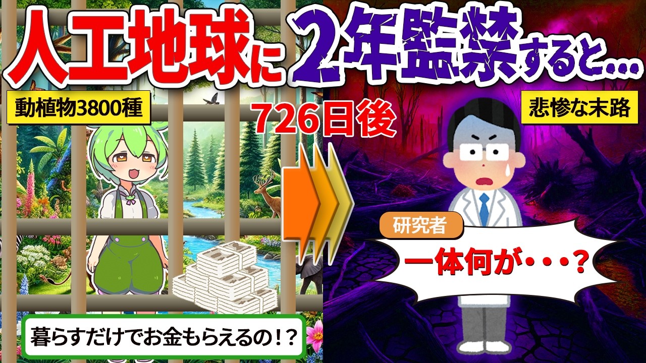 【最大の閉鎖実験】人工生態系で2年間過ごした結果がヤバすぎた…