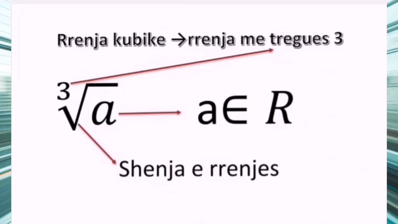 "Rrenja kubike" Matematika 9